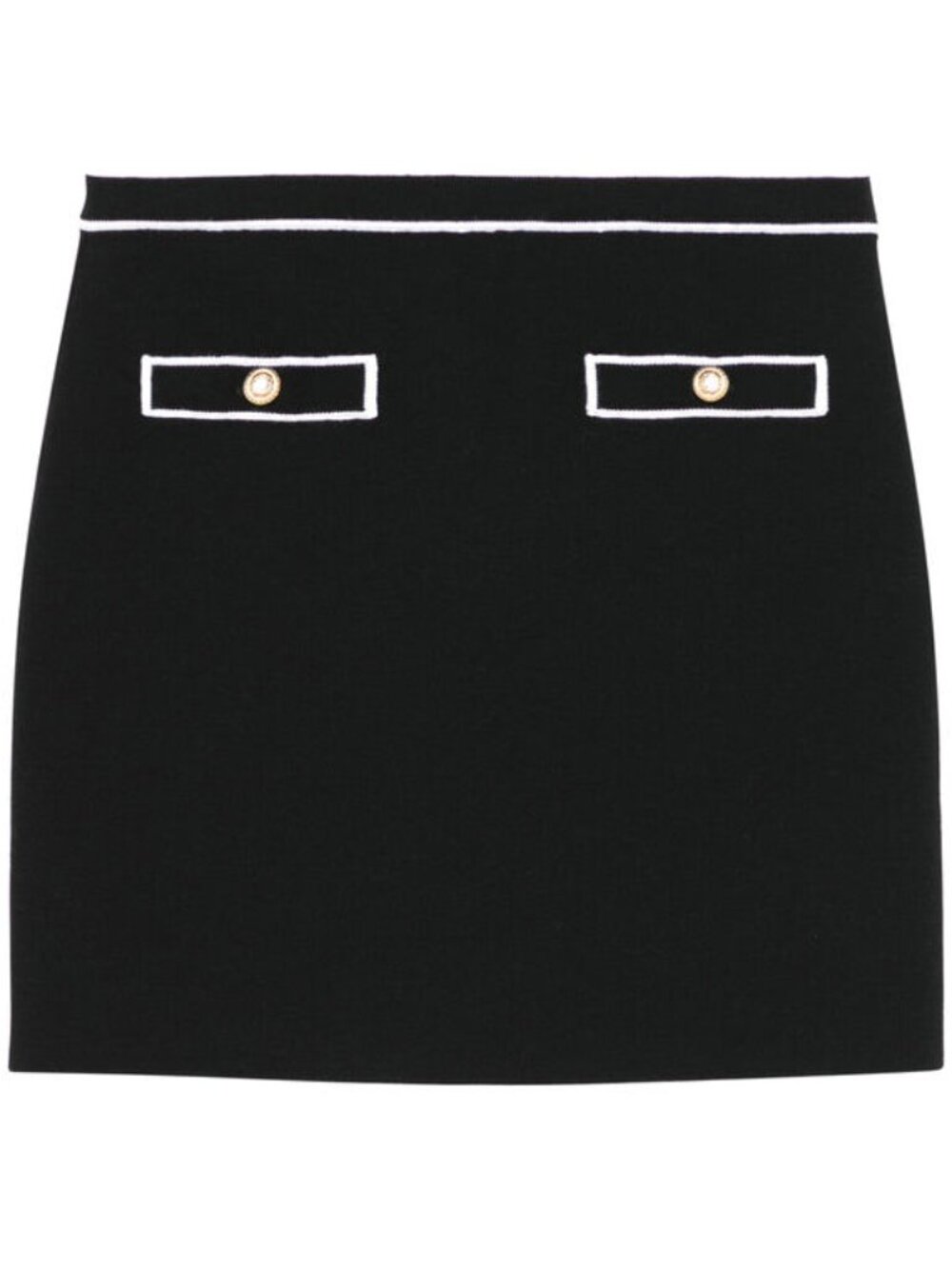 Alice + Olivia Kipp Knit Mini Skirt, Black, Size M
